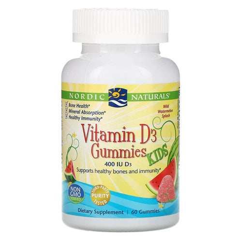 Image of NORDIC NATURALS Vitamin D3 Gummies KIDS Wild Watermelon Splash 60gummies